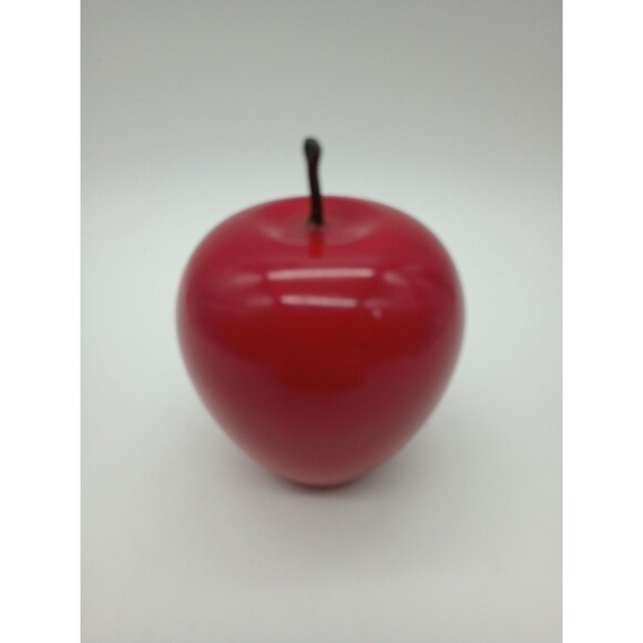 Red Apple Paperweight Marble Alabaster Stone unmarked, Teacher Appreciation - Picture 7 of 9